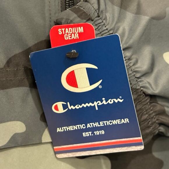 Champion Camo Jacket Mens Large Porsche Olympics Logo Stadium Gear Quarter Zip - Picture 7 of 13